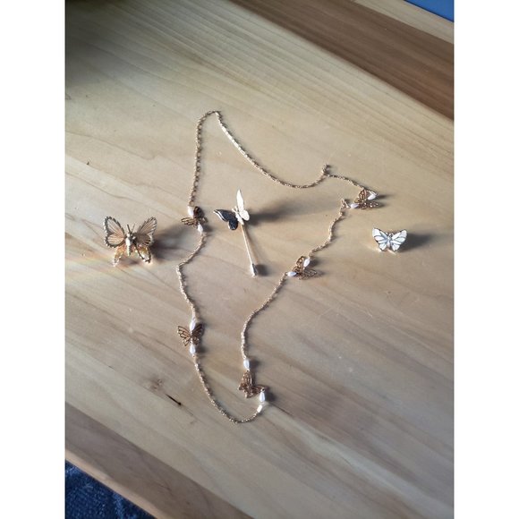 80s Butterfly Jewelry Bundle - Picture 1 of 5